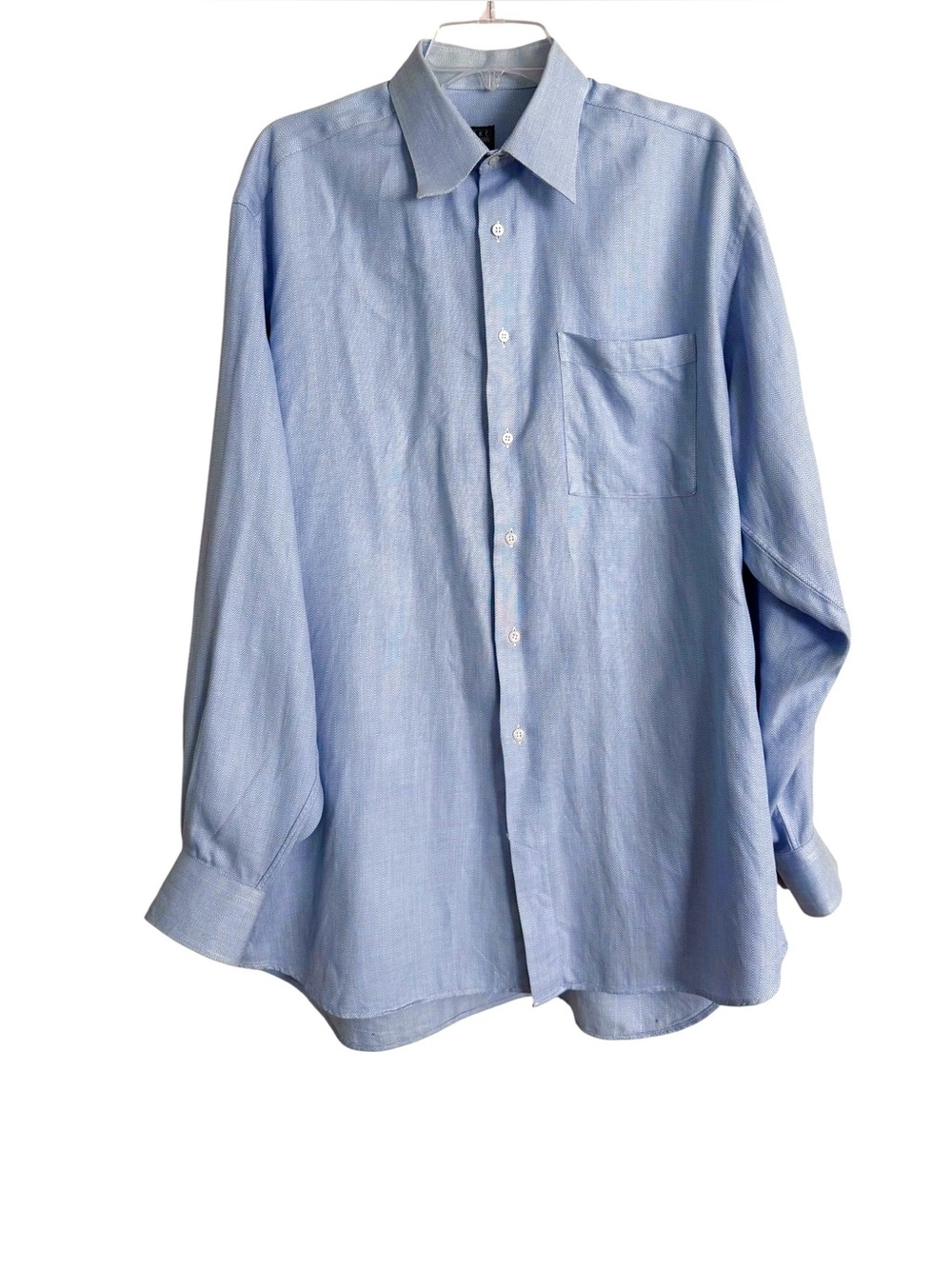Ike Behar NY Light Blue Classic Shirt Oxford Button Down Size 16.5/35 Tailored